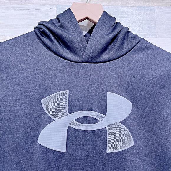 Under Armour Performance Fleece Hoodie Sweatshirt Kangaroo Pocket Boys Large YLG - Picture 2 of 7